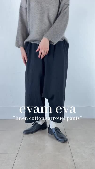 パンツ 2024ssevam eva * linen wool all-in-one* evam eva｜ladies',bottoms