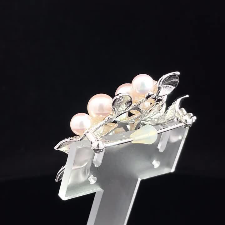 楽天市場】ミキモト アコヤパール ブローチ 5.0mm-6.4mm K18WG