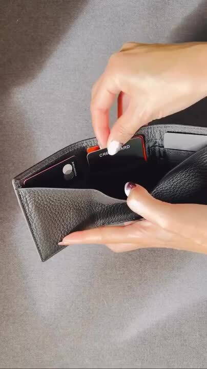 ありりんさま専用　CAFUNE ブラック 三つ折り財布 Kapon 二つ折り財布 メンズ レディース 本革 牛革 アニリン