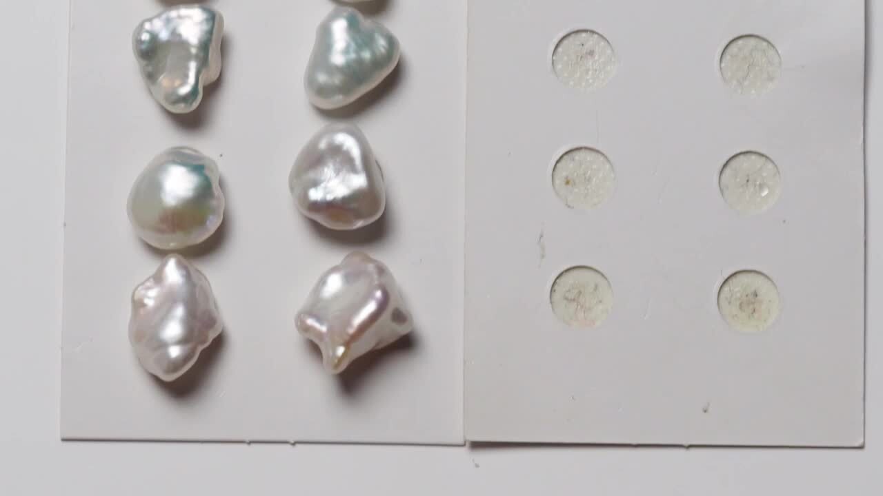 楽天市場】淡水真珠 ケシ ピアス レインボーカラー 8-12mm up