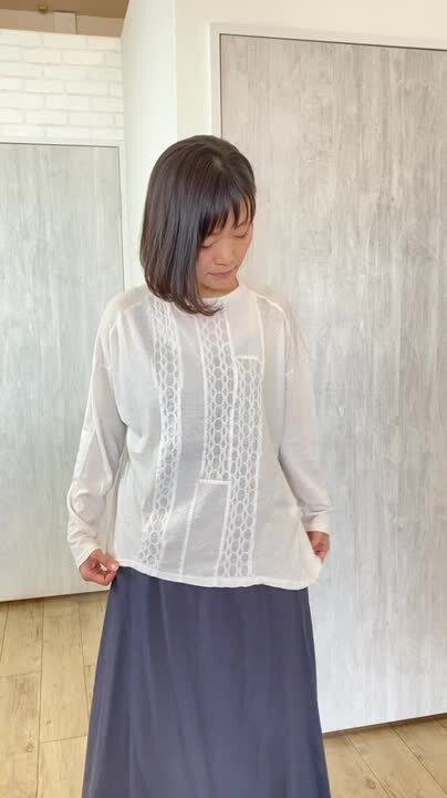 pas de calais - パドカレ　マテリアルMIXブラウス　プルオーバー 楽天市場】【2024秋冬新作】pas de calais パドカレ ルナファ