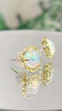 楽天市場】【16日9：59までクーポン有】K18YG オパール ピアス