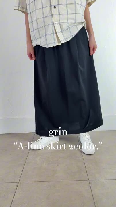 新品未使用！grin グリン　スカート 楽天市場】grin(グリン)パラレル度詰め天竺 Aライン スカート