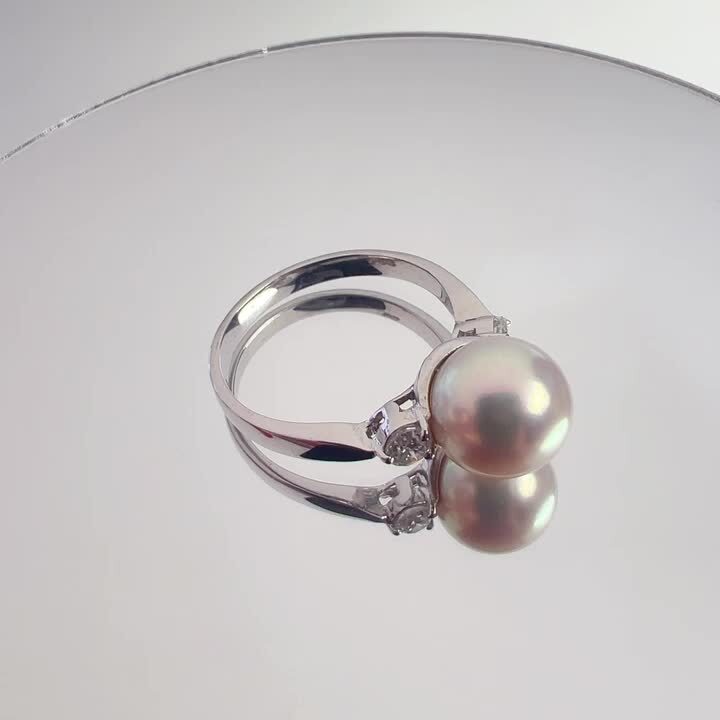 【新品】Pt900アコヤパール/ダイヤ0.10ctリング　12号 imgrc0079140704.jpg