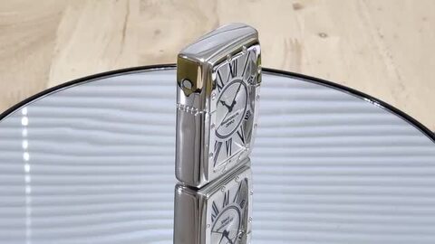 ZIPPO Watch Face ジッポ ライター 黒 時計 スピン加工 ブラック