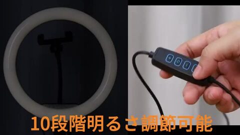 楽天市場】【あす楽】LEDリングライト ライト 折りたたみ一体式 10 