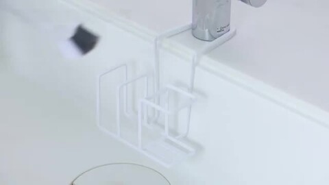 Amazonベーシック スポンジ&ブラシホルダー スモーク Amazon｜山崎実業