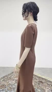 【さらに値下げ】美品◆パーティードレス/体型カバー(二の腕、脚)でやせ見え PourVous パーティードレス 体型カバー フォーマルドレス