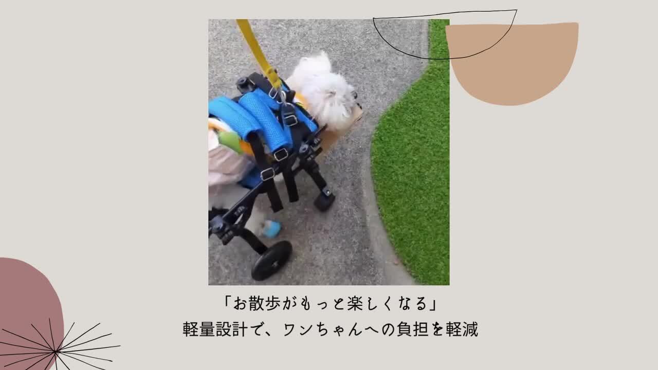 犬用歩行器 親友 - 犬車椅子調節可能な4輪ステンレス鋼カート