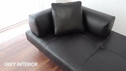 新品　レイアウト自由　モダンデザインカウチソファ　クッション付き　ブラック Amazon｜モダンデコ ソファー 3人掛け カウチソファ L字