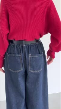 楽天市場】デニム レディース ワイド パンツ ワイドパンツ