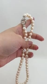最高の アコヤ真珠 750WG 8.5～9.0mmダイヤモンドネックレス[g25-1