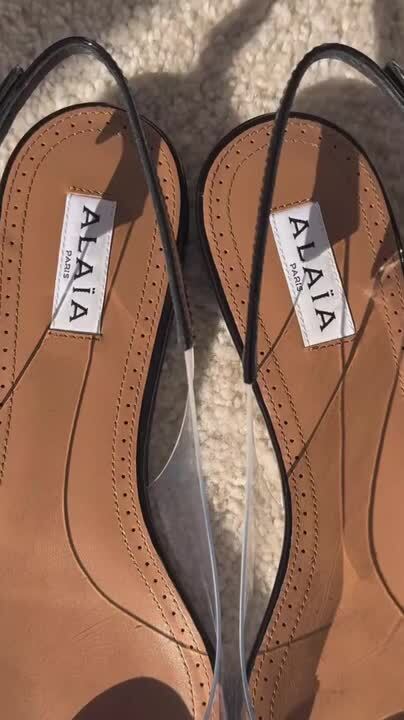 楽天市場】ALAIA アライア パンプス FLAT SLINGBACKS