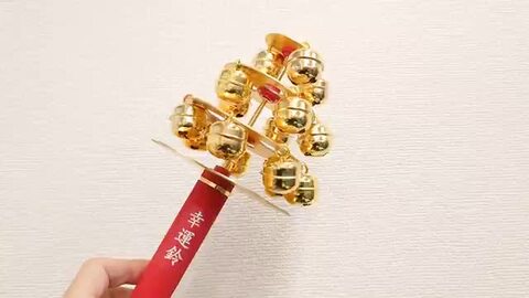 楽天市場】幸運鈴 本体の長さ約27cm三番叟鈴 神楽鈴 かくらすず
