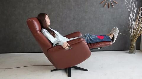 新品　リクライニングチェア　リクライニングソファ　電動チェア　レザー　ブラウン 楽天市場】【送料無料】 電動 リクライニングチェア 本革 レザー 1人