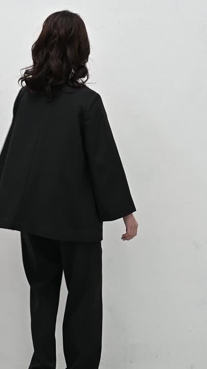 shino☆ ICB complete ブラックパンツスーツ ストレッチカーゴパンツ ノータック Z-DRAGON 72602 秋冬 男女