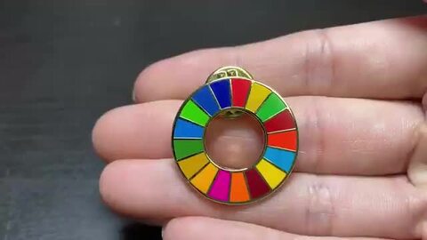 【10個セット】SDGs　キーホルダー　国連本部正規輸入品　ピンバッジ代替 SDGs バッジ 本物 ピンバッジ 正規品 国連開発計画ショップ限定
