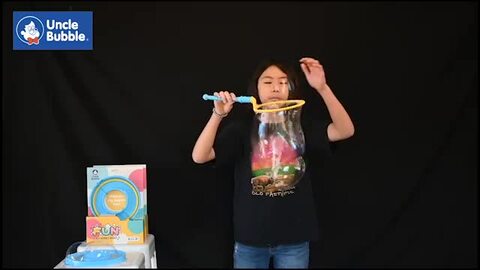 大きい しゃぼん玉 が作れる！【 Uncle Bubble Fun ビッグ バブル・ワンド 】特製シャボン玉液 こども 子供 キッズ  プレゼント アウトドア キャンプ 庭遊び【ギフト】アンクルバブル UB138 IBB SHOP