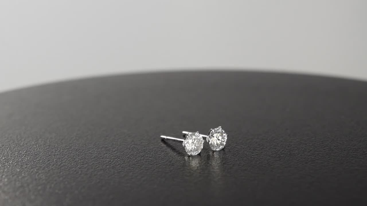 楽天市場】ダイヤモンド ピアス0.6ct 0.3×0.3ct Pt900 プラチナ