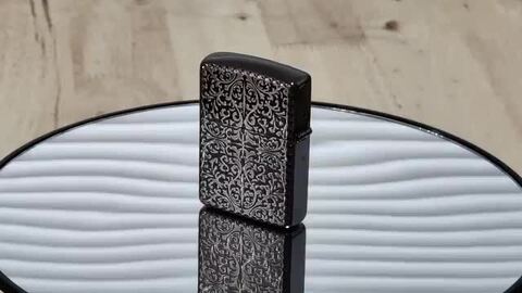 楽天市場】ZIPPO 黒銀 中世模様 重厚アーマー 両面アラベスク