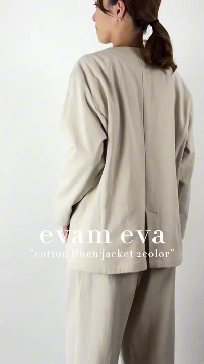 古着人気アイテム evam eva crepe linen jacket リクルート