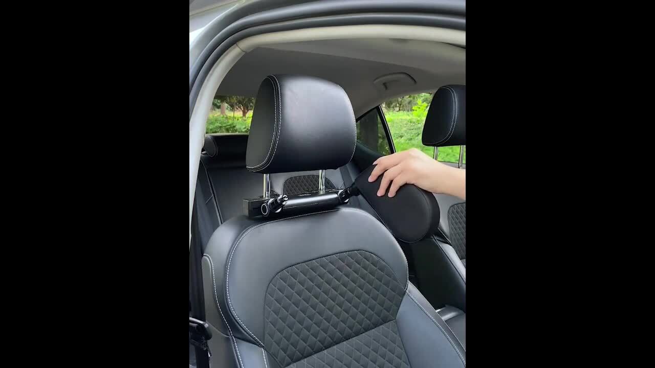 汎用 大型ヘッドレスト 2個セット ブラックレザー アルファード ヴェル