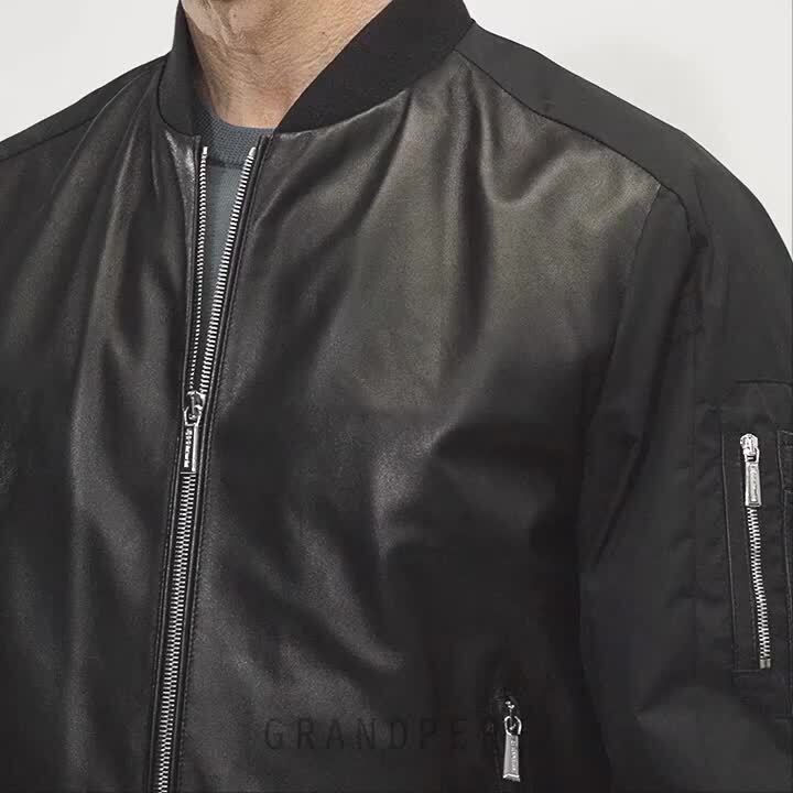 楽天市場】ムーレー MOORER レザーコンビ ボンバージャケット