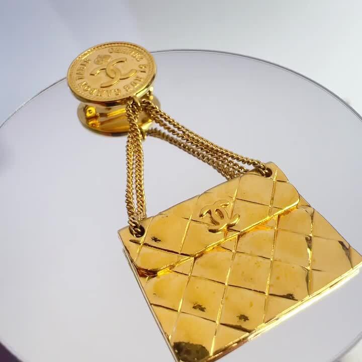 【美品】CHANEL シャネル　ココマーク　マトラッセバック ゴールド ブローチ 楽天市場】【中古】CHANEL シャネル ココマーク マトラッセ