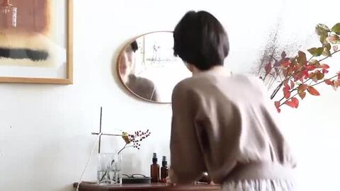 20%【極美品】 オーバルミラー カットガラス 壁掛け 木製 ミッドセンチュリー 楽天市場】桐を磨いてアンティーク仕上げ ウォールミラー 450