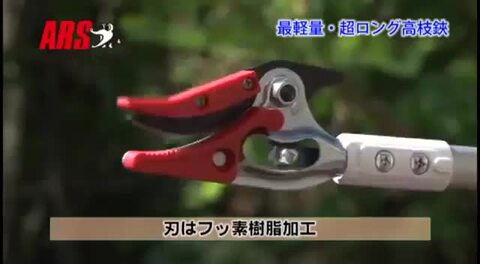 楽天市場】アルス 超軽量3本伸縮式高枝鋏ライトチョキダブル