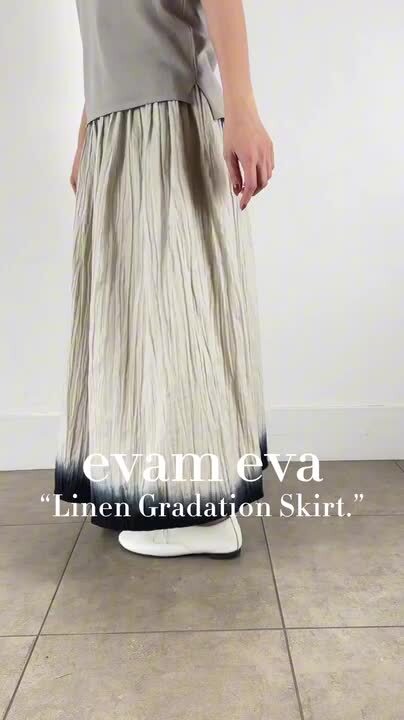 楽天市場】evam eva(エヴァムエヴァ)linen gradation skirt 3colormade
