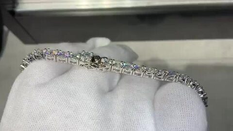 今話題のモアサナイトブレスレット5ミリ‼️ 5mm モアサナイト テニス ブレスレット シルバー925 ヒップ