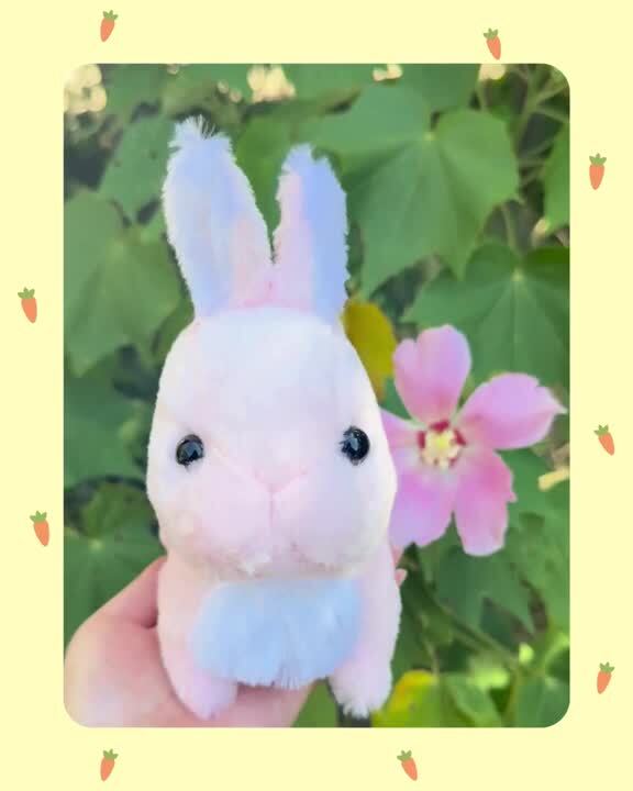 廃盤  Bashful Peony Bunny うさぎぬいぐるみ Bunny/バニー/ウサギ・ぬいぐるみ・ピンク・フラワー柄・約20cm