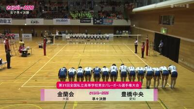 フルマッチ 女子準々決勝 金蘭会―豊橋中央