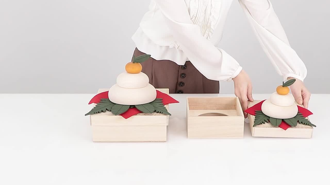 メープルの木でできたかがみもちシリーズ 大（径約14cm） 通販