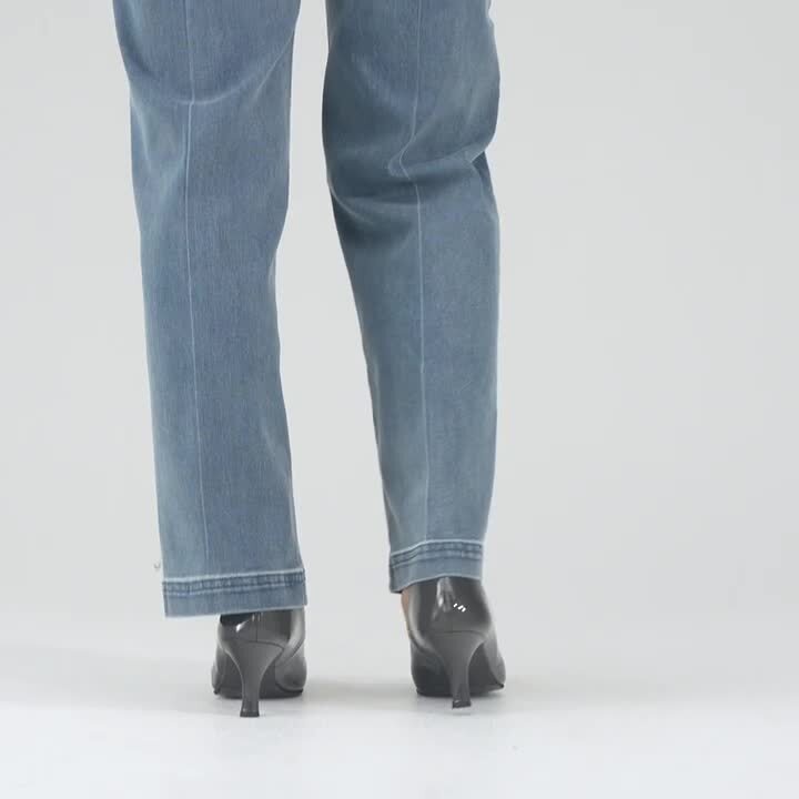 リプリーブ（R）糸使用デニム センタープレスパンツ 通販 - ディノス