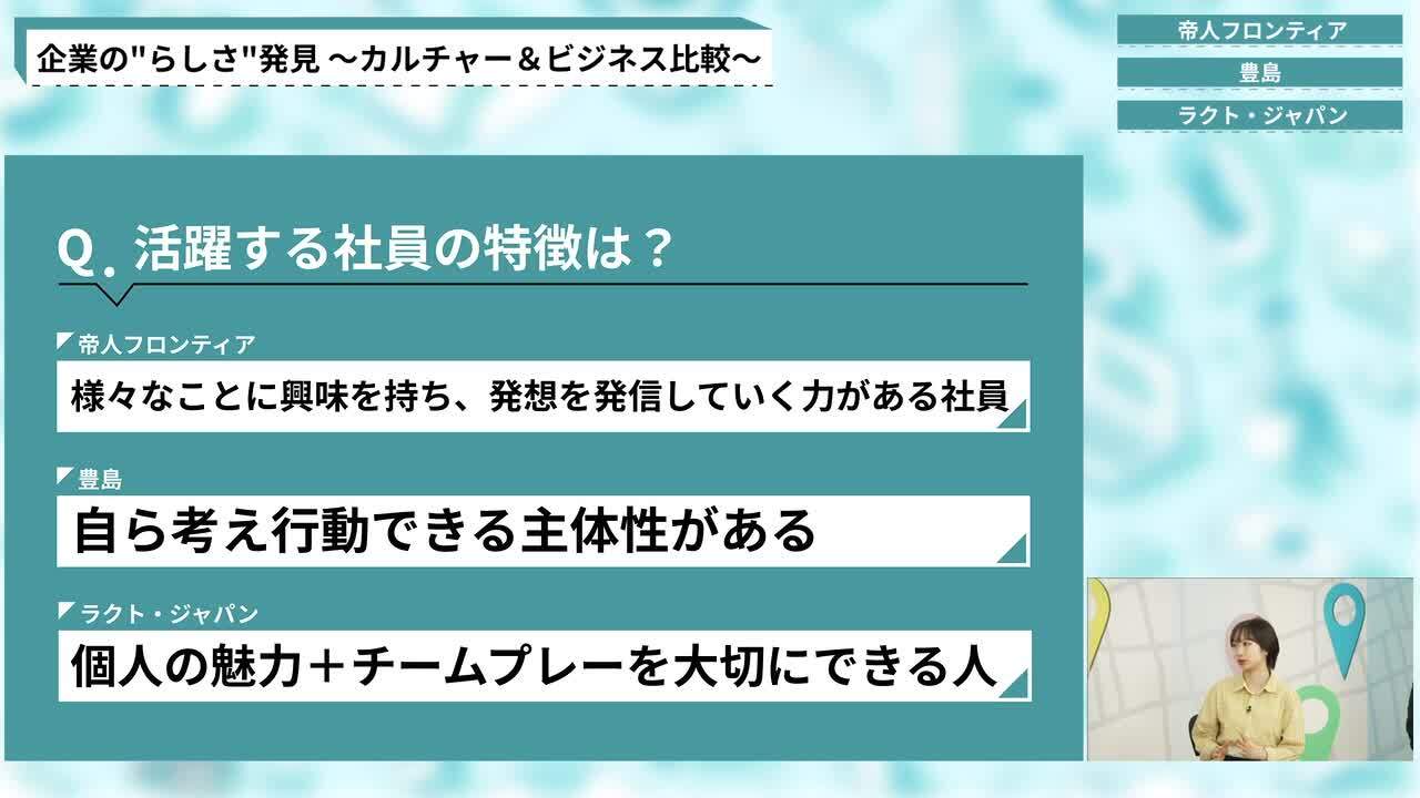 帝人フロンティア、豊島、ラクト・ジャパン |「動画版業界地図」商社業界編のサムネイル
