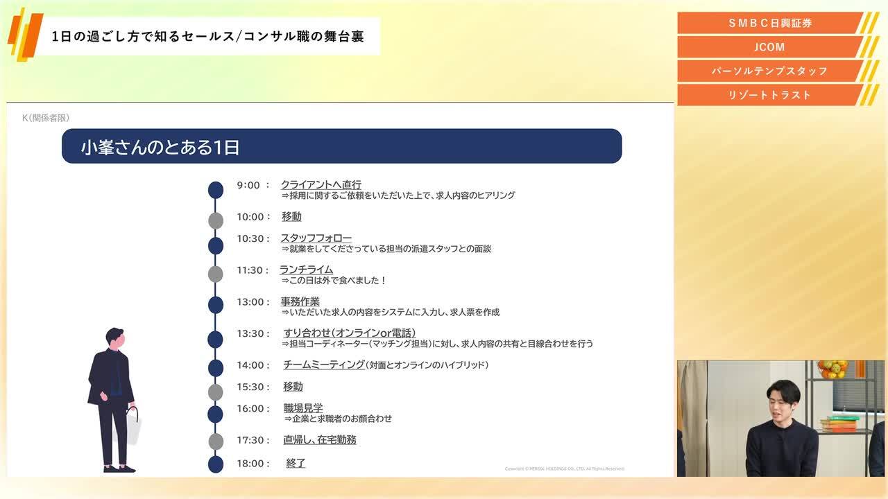 ＳＭＢＣ日興証券・JCOM・パーソルテンプスタッフ・リゾートトラスト | ワンキャリ職種図鑑（2024年12月配信）のサムネイル