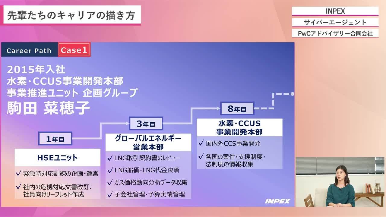 INPEX、サイバーエージェント、PwCアドバイザリー合同会社 | CAREER INTERVIEW -等身大の女性のキャリア-（2024年9月配信）のサムネイル