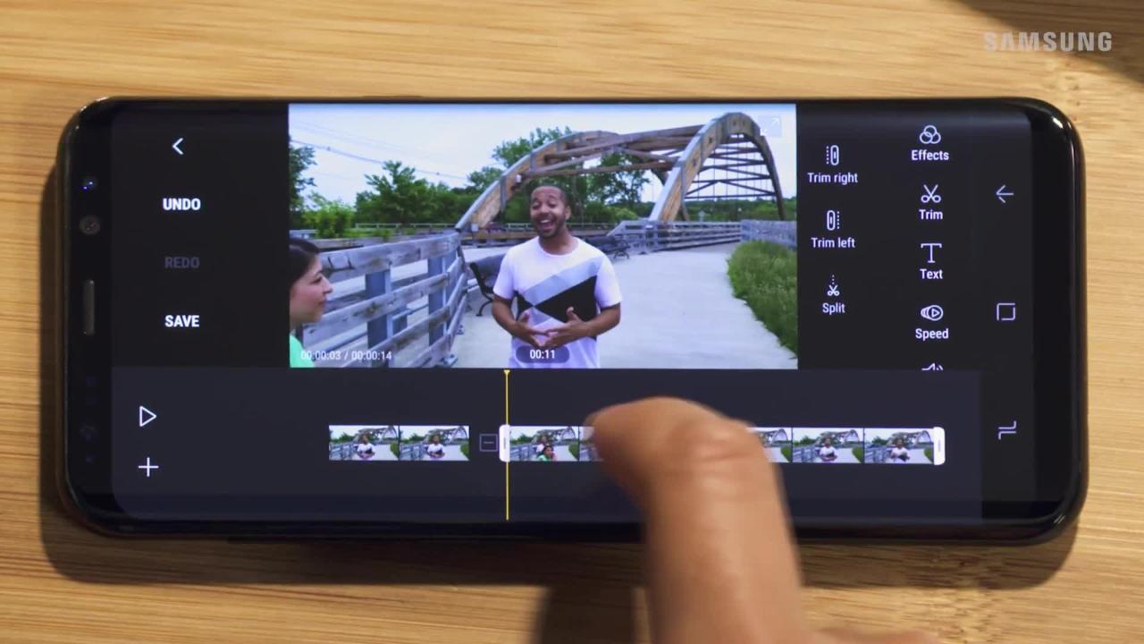 Edycja wideo za pomocą aplikacji Movie Maker w Samsung Galaxy S8 i S8+ |  Samsung Polska