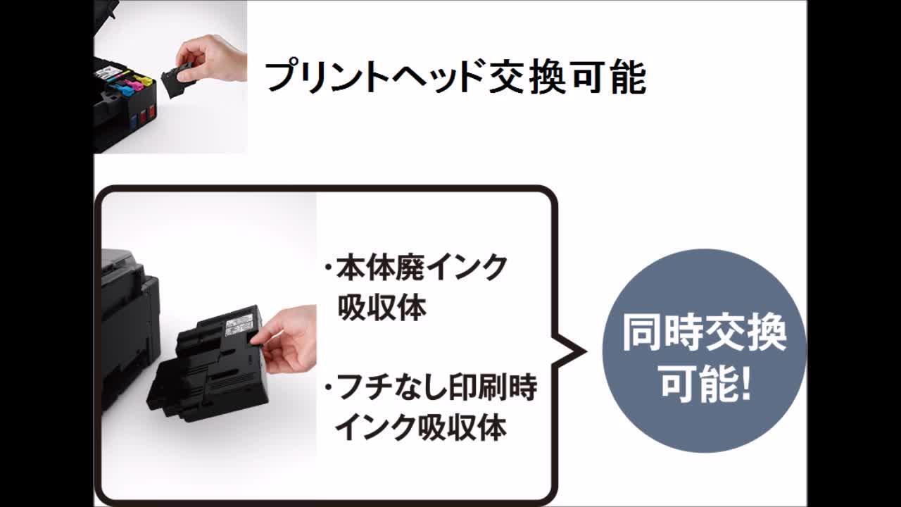プリントヘッドや廃インクタンク交換可能、背面給紙は変わらない