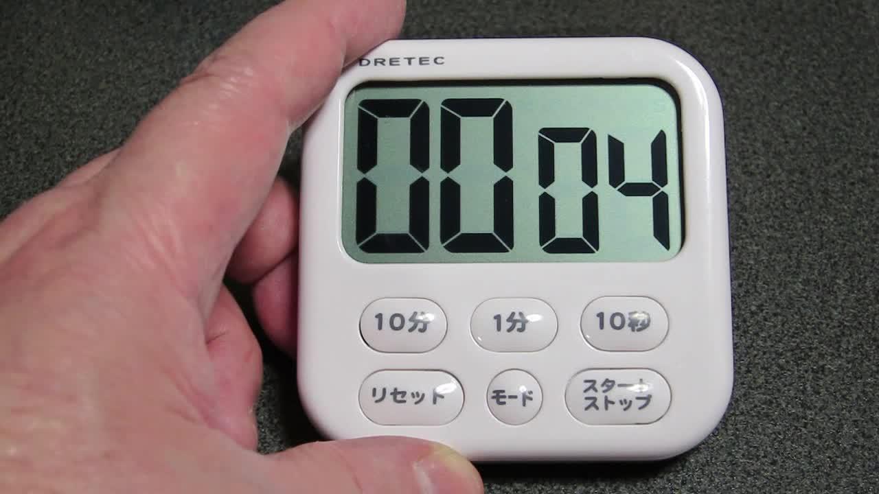 巨大な液晶のタイマーですよ』 ドリテック キッチンタイマー シャボン6