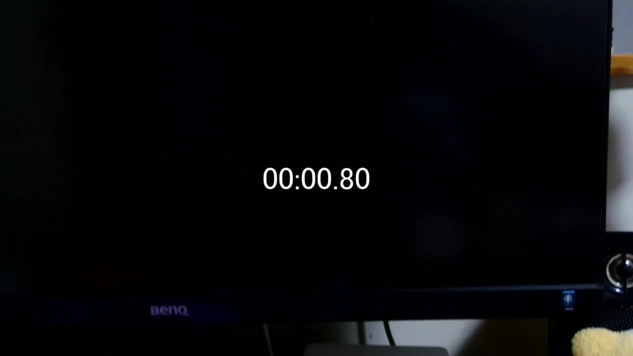 画面自動消灯後の再開点灯までの時間はどれくらいでしょうか』 BenQ