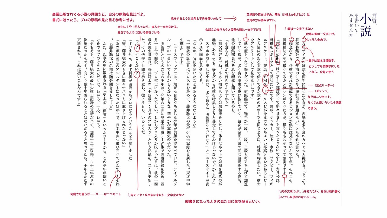 小説の書き方14】脱・読みにくい！ 内容の良さがちゃんと伝わる原稿を