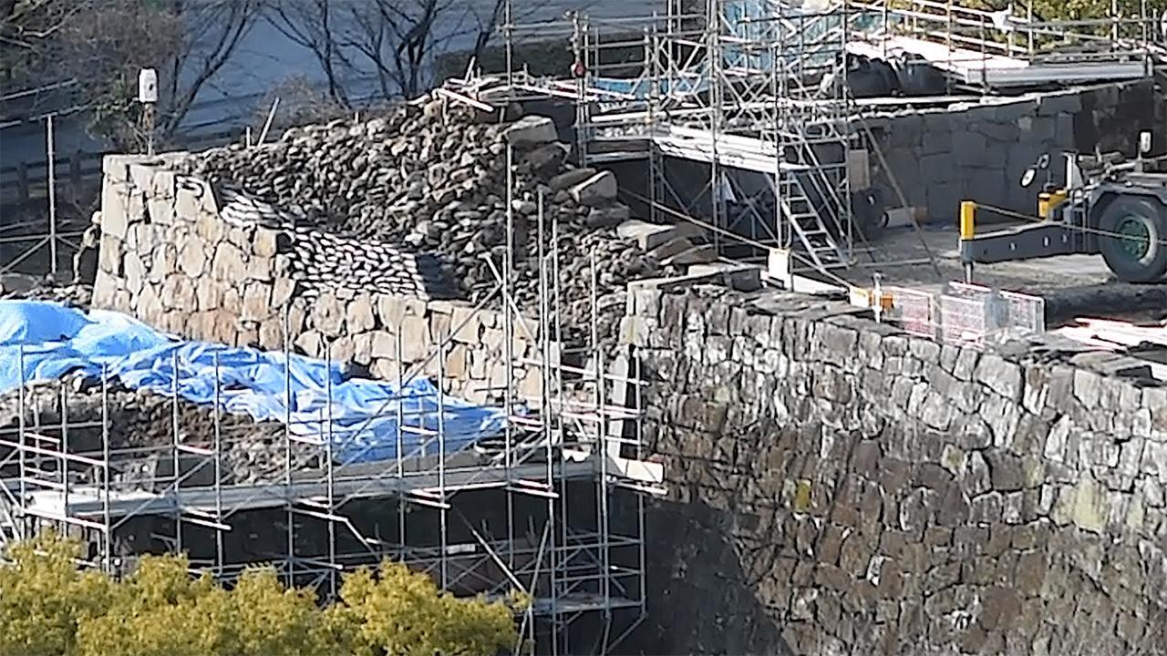 熊本）400年前の石垣姿現す 熊本城・飯田丸五階櫓 [熊本県]：朝日新聞