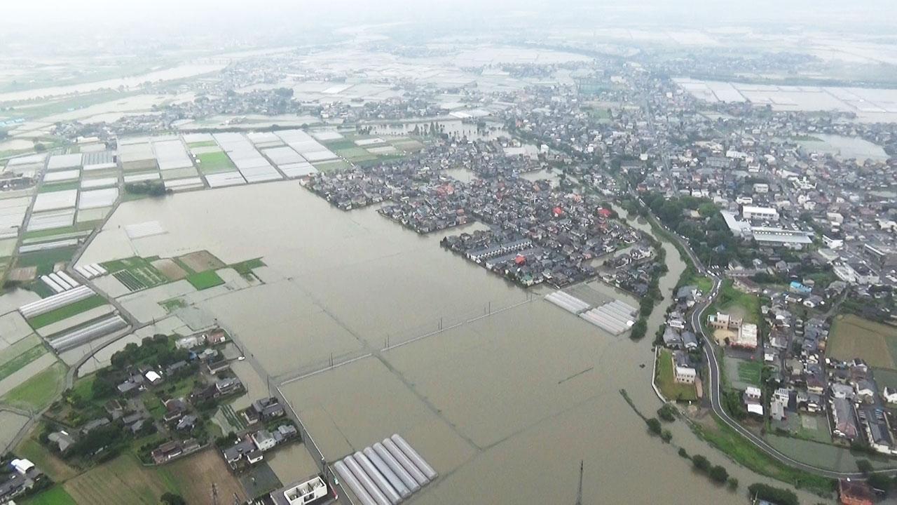 田畑が一夜で大海原に 氾濫寸前だった九州最大の筑後川：朝日新聞デジタル