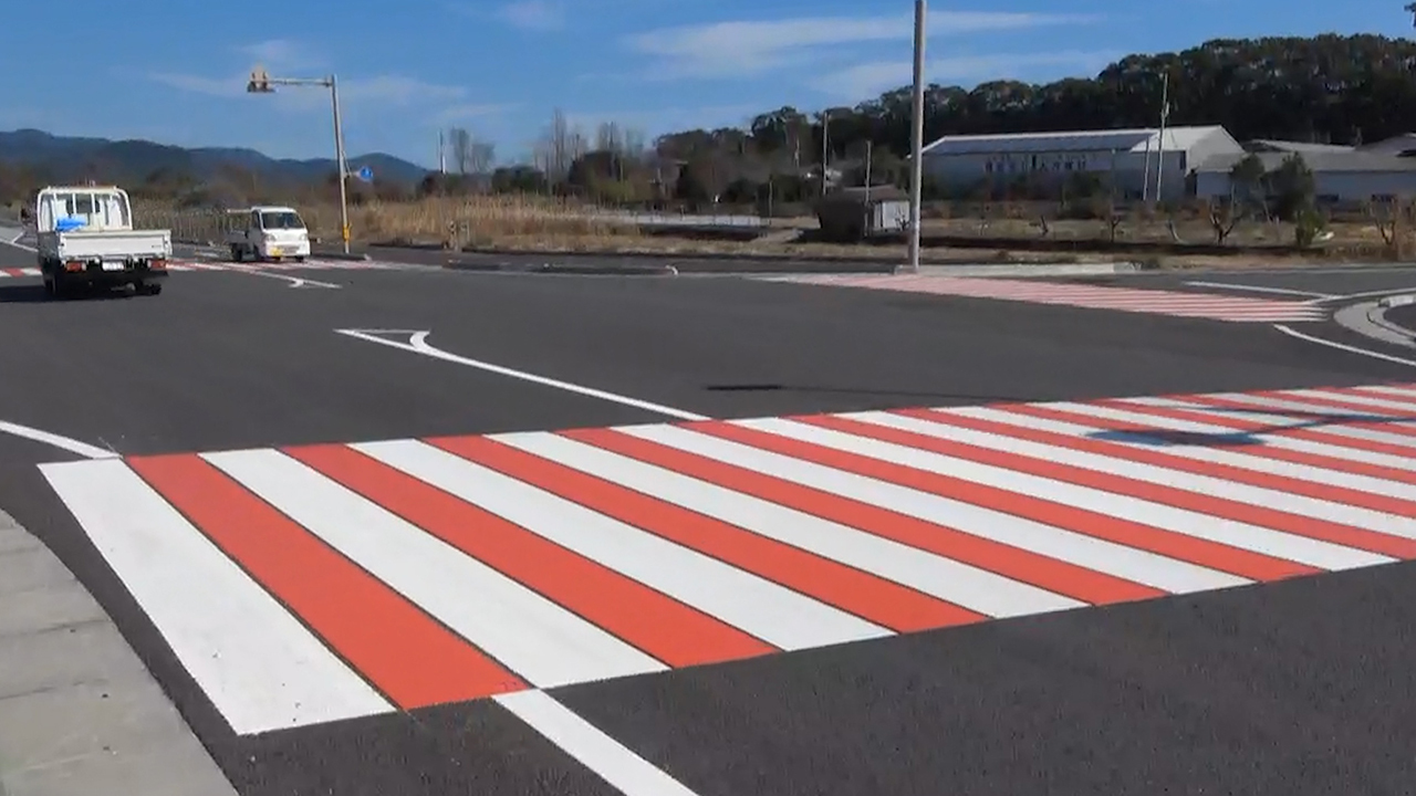 高知 紅白の横断歩道 国道の交差点に登場 朝日新聞デジタル