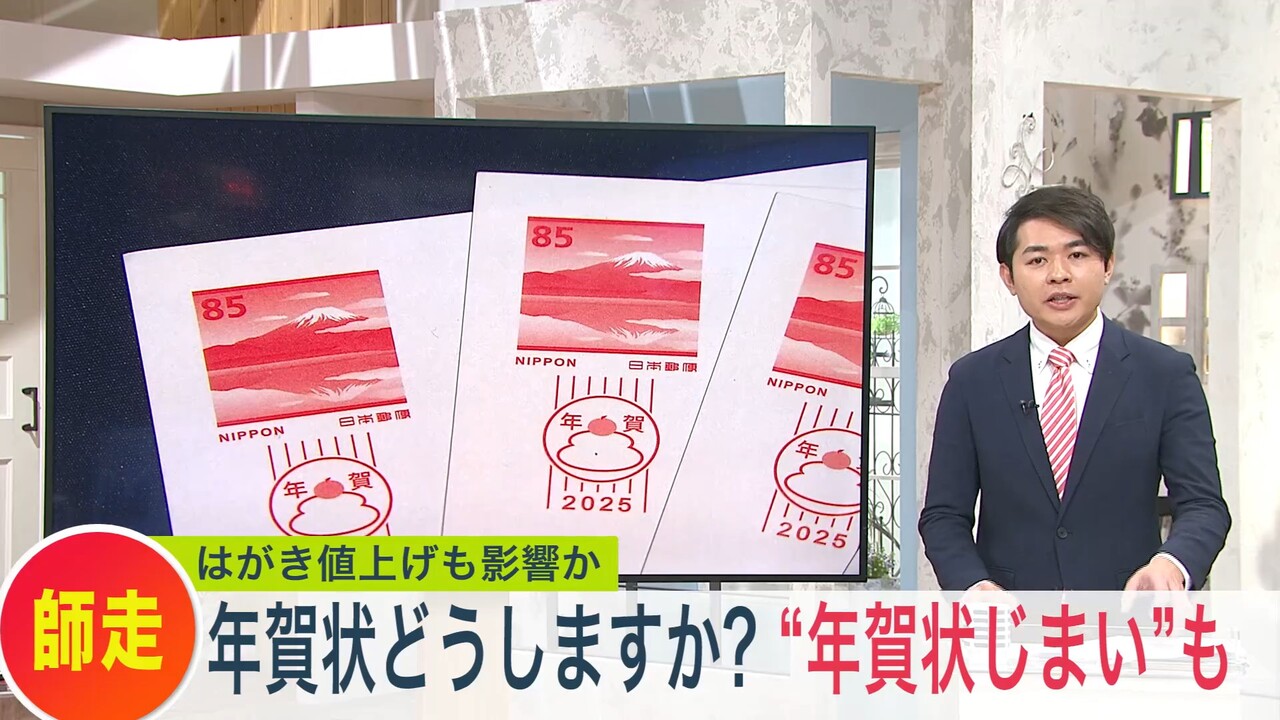 年賀状どうしますか？ピークの4分の1に 加速する
