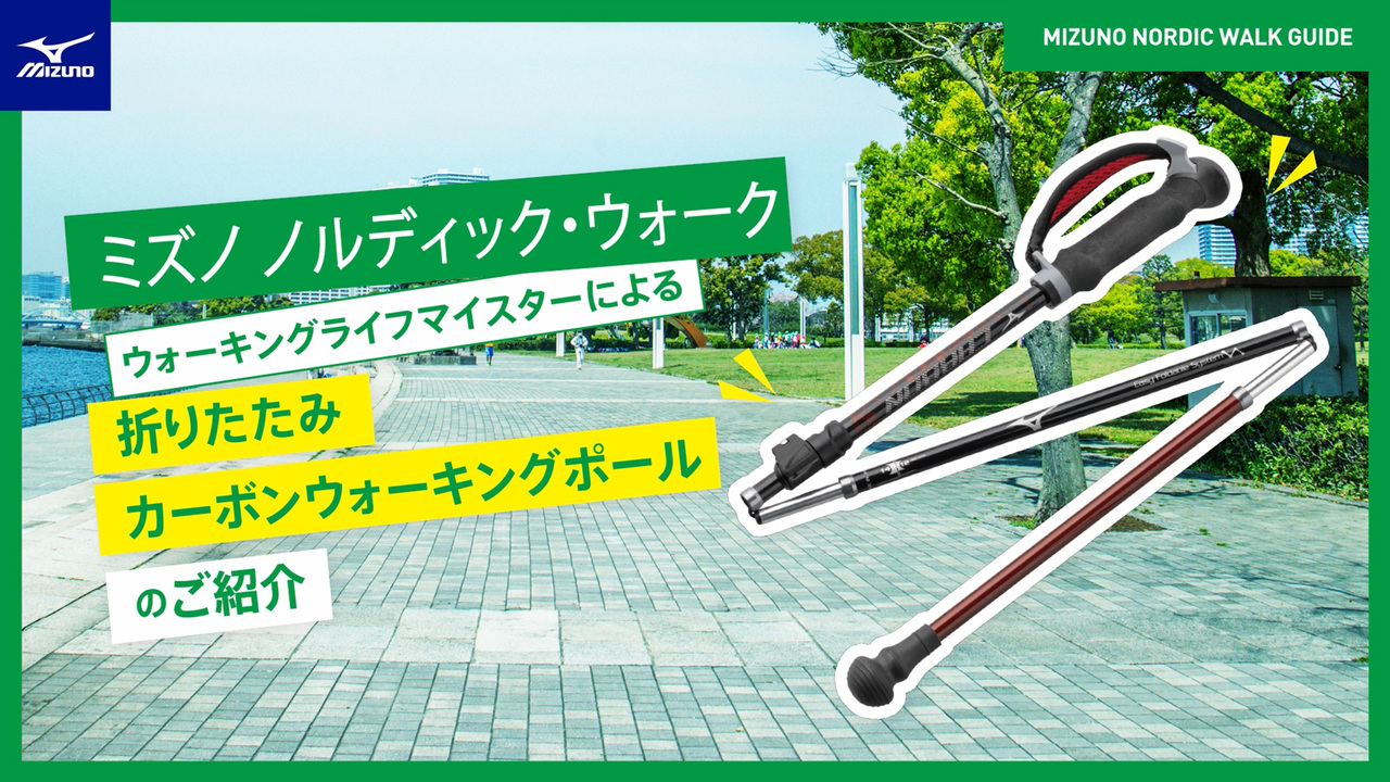 軽量・利便性の良い折りたたみポール｜ウォーキングシューズ
