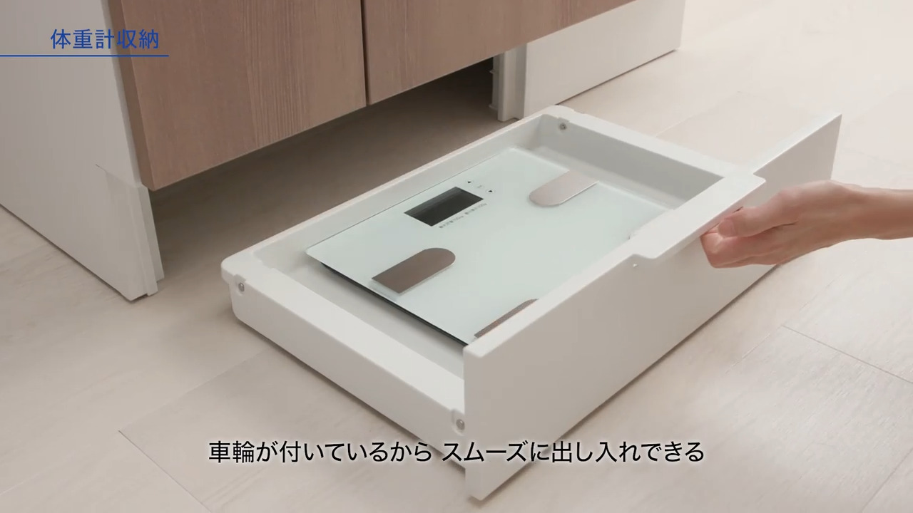 TOTO 洗面化粧台  サクア 2枚扉タイプ 体重計収納 間口600 洗面ボウル高さ850 受注生産品 [♪■§] TOTO 洗面化粧台 サクア 間口750mm ２枚扉タイプ（体重計収納付き） 化粧棚 扉カラー：パナシェピンク 一般地用  LDSWB075BAJJN1A TOTO SAKUAサクア 洗面化粧台のみ 間口750 きれい除菌水・体重計収納 ホワイト 送料無料